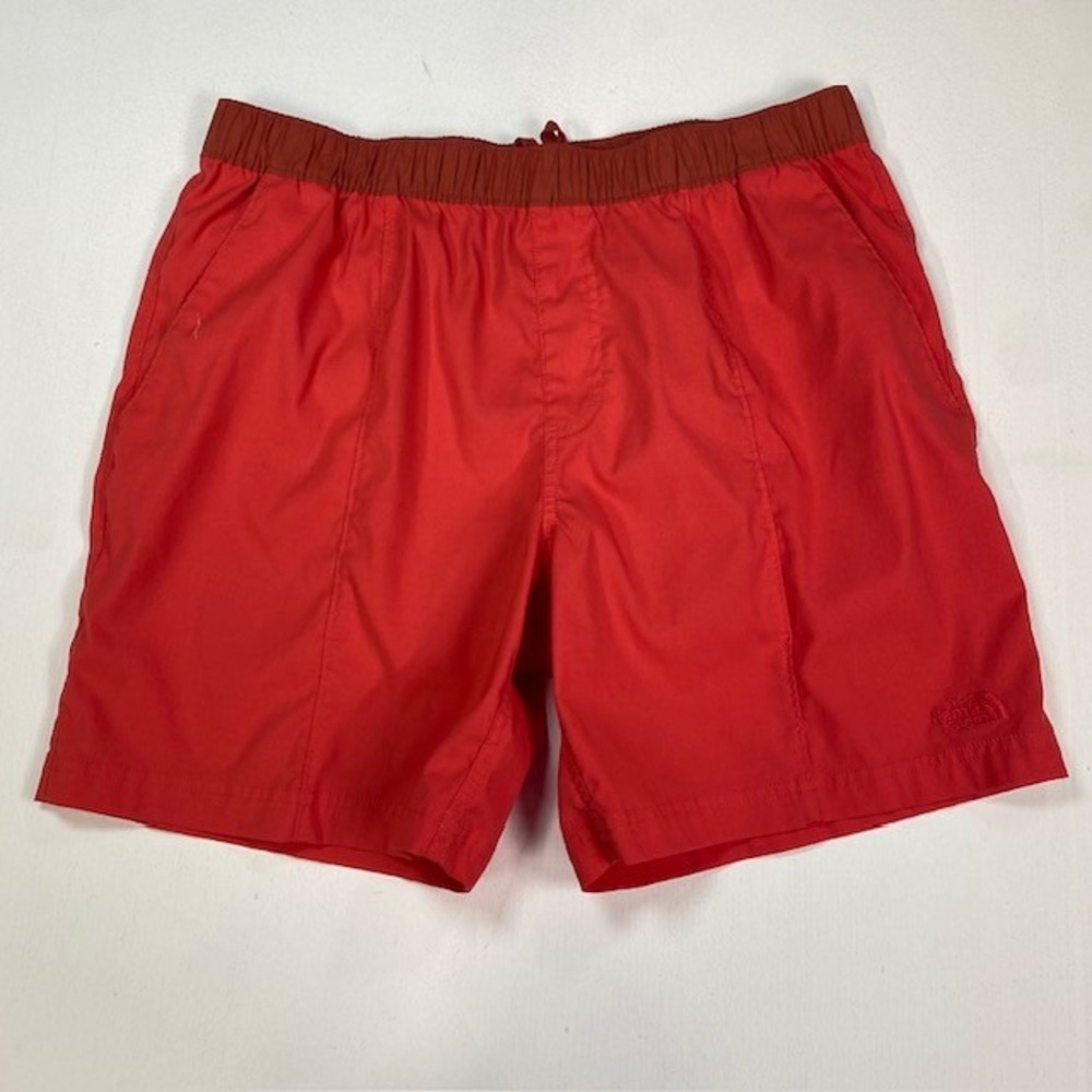 The North Face Mens Class V Water Shorts Red Rust Elastic Waist Size‎ Large L